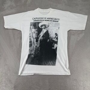 VTG‎ Emiliano Zapata Calpuleque de Anenecuilco Morelos Mexico Shirt Mens M White